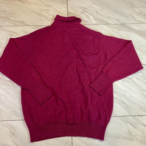 Ben Silver by William Lockie Charleston Cashmere Polo Sweater Maroon Large L - Picture 2 of 6